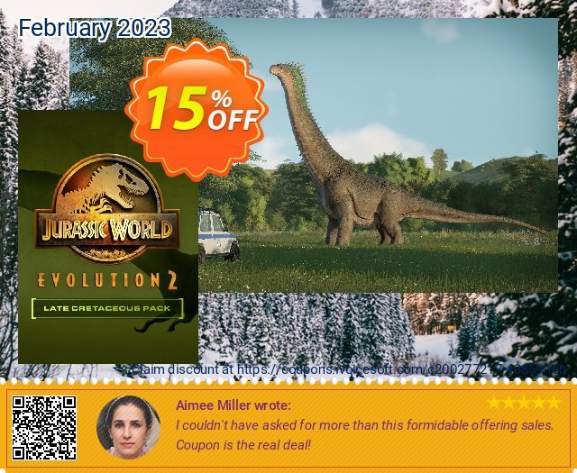 Jurassic World Evolution 2: Late Cretaceous Pack PC - DLC discount 15% OFF, 2024 Mother Day sales. Jurassic World Evolution 2: Late Cretaceous Pack PC - DLC Deal CDkeys