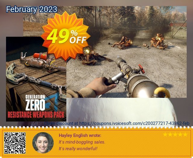 Generation Zero - Resistance Weapons Pack PC - DLC discount 49% OFF, 2024 Easter Day offer. Generation Zero - Resistance Weapons Pack PC - DLC Deal CDkeys
