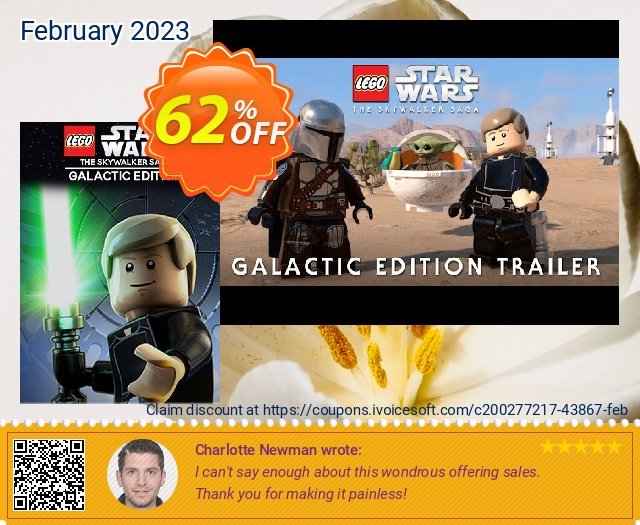 LEGO Star Wars: The Skywalker Saga Galactic Edition PC (EU & NA) discount 62% OFF, 2024 World Press Freedom Day promo. LEGO Star Wars: The Skywalker Saga Galactic Edition PC (EU & NA) Deal CDkeys