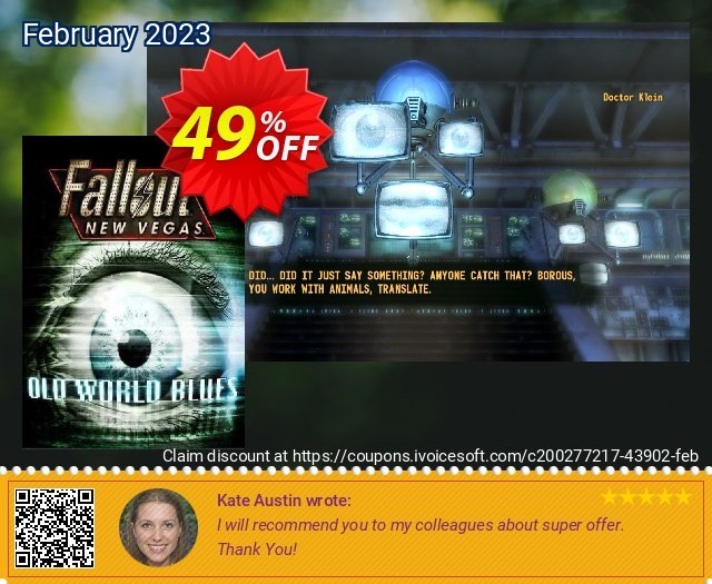 Fallout New Vegas: Old World Blues PC - DLC unglaublich Diskont Bildschirmfoto