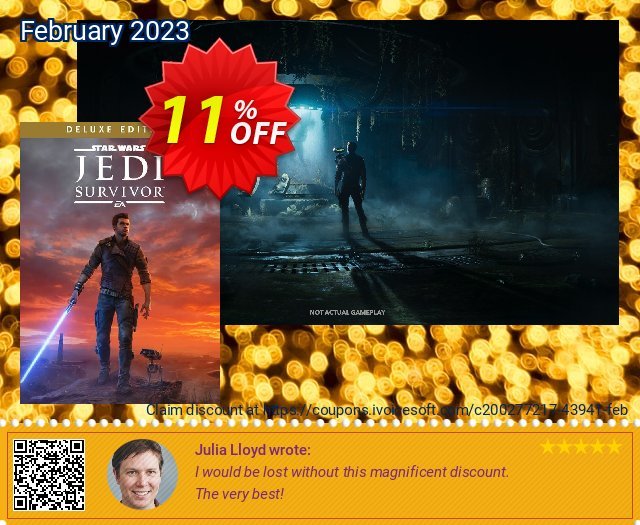 STAR WARS Jedi: Survivor Deluxe Edition PC discount 11% OFF, 2024 April Fools' Day offering sales. STAR WARS Jedi: Survivor Deluxe Edition PC Deal CDkeys