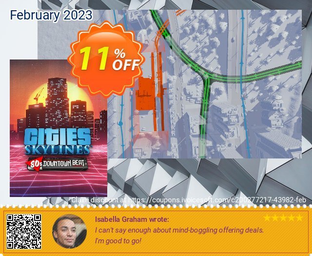 Cities: Skylines - 80&#039;s Downtown Beat PC - DLC keren promo Screenshot