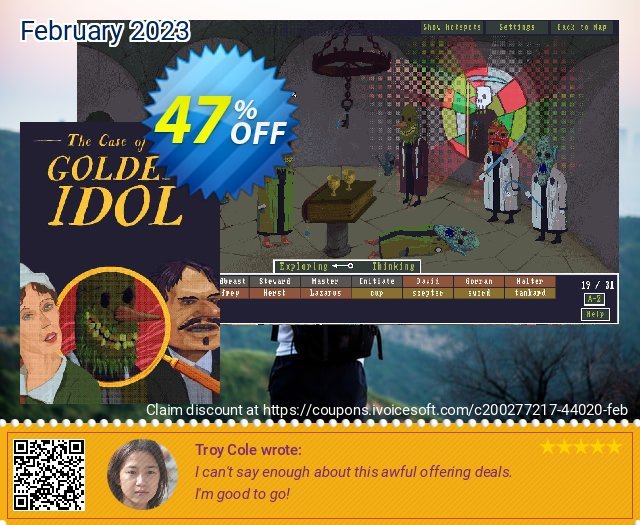 The Case of the Golden Idol PC discount 47% OFF, 2024 World Heritage Day promo. The Case of the Golden Idol PC Deal CDkeys
