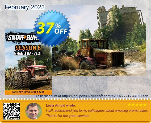 SnowRunner - Season 8: Grand Harvest PC - DLC discount 37% OFF, 2024 April Fools' Day offering sales. SnowRunner - Season 8: Grand Harvest PC - DLC Deal CDkeys