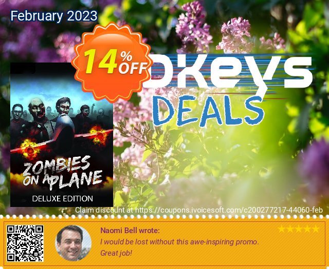 ZOMBIES ON A PLANE DELUXE PC discount 14% OFF, 2024 Labour Day offering sales. ZOMBIES ON A PLANE DELUXE PC Deal CDkeys