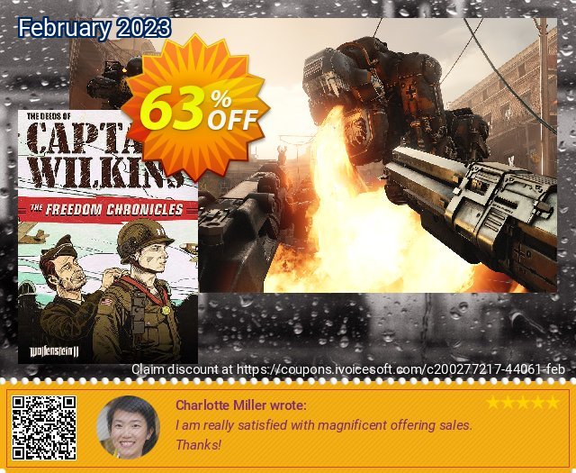 Wolfenstein II: The Deeds of Captain Wilkins PC - DLC wunderbar Außendienst-Promotions Bildschirmfoto