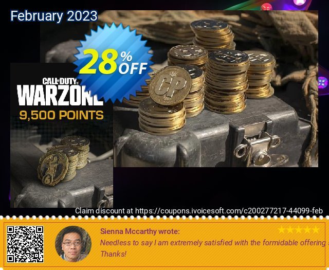 9,500 Call of Duty: Warzone Points Xbox (WW) discount 28% OFF, 2024 African Liberation Day offering sales. 9,500 Call of Duty: Warzone Points Xbox (WW) Deal CDkeys