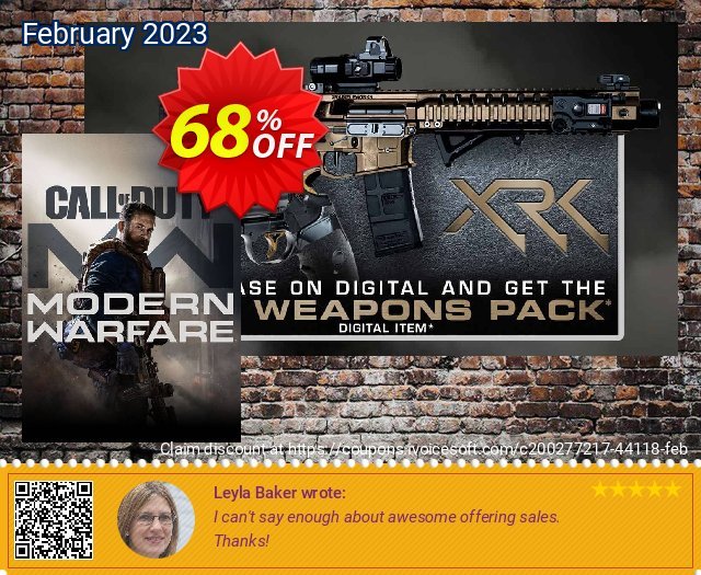 Call of Duty: Modern Warfare Standard Edition Xbox (WW) discount 68% OFF, 2024 World Ovarian Cancer Day offering sales. Call of Duty: Modern Warfare Standard Edition Xbox (WW) Deal CDkeys