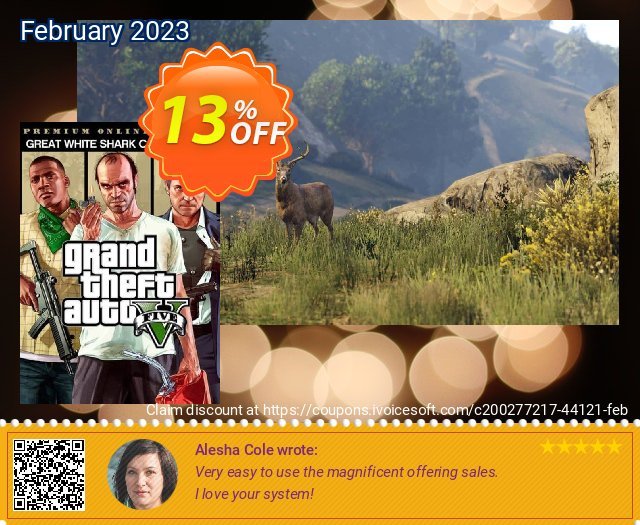 Grand Theft Auto V: Premium Online Edition & Great White Shark Card Bundle PC großartig Promotionsangebot Bildschirmfoto