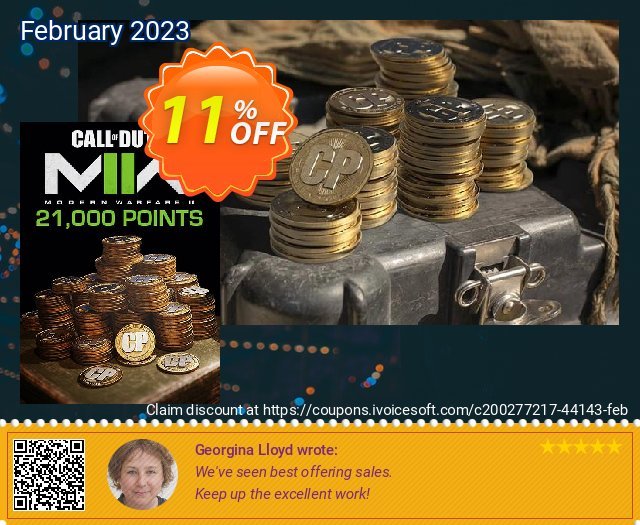 21,000 Call of Duty: Modern Warfare II Points Xbox (WW) exklusiv Verkaufsförderung Bildschirmfoto