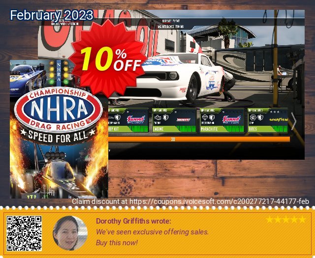 NHRA Championship Drag Racing: Speed For All Xbox One & Xbox Series X|S (WW) ausschließenden Verkaufsförderung Bildschirmfoto