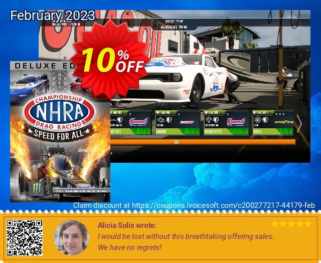 NHRA Championship Drag Racing: Speed For All - Deluxe Edition Xbox One & Xbox Series X|S (WW) discount 10% OFF, 2024 Mother Day offering sales. NHRA Championship Drag Racing: Speed For All - Deluxe Edition Xbox One & Xbox Series X|S (WW) Deal CDkeys
