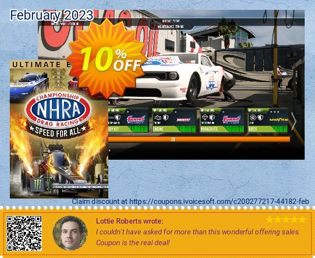NHRA Championship Drag Racing: Speed For All - Ultimate Edition Xbox One & Xbox Series X|S (US) 令人震惊的 产品销售 软件截图