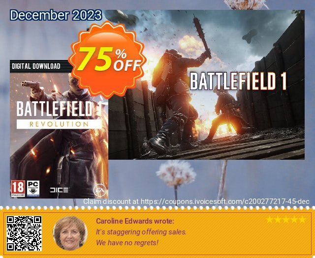 Battlefield 1: Revolution Edition PC discount 83% OFF, 2022 Kissing Day promo sales. Battlefield 1: Revolution Edition PC Deal