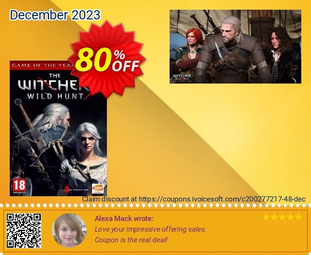 The Witcher 3 Wild Hunt GOTY PC discount 80% OFF, 2024 April Fools' Day promo sales. The Witcher 3 Wild Hunt GOTY PC Deal