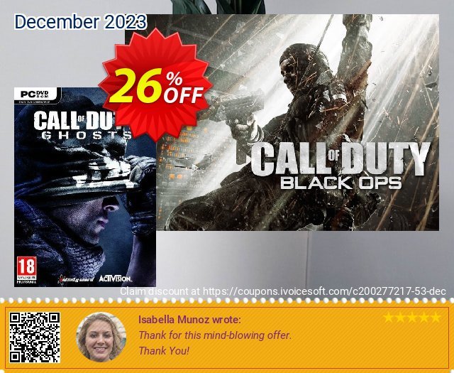 Call of Duty (COD): Ghosts PC 令人恐惧的 产品销售 软件截图