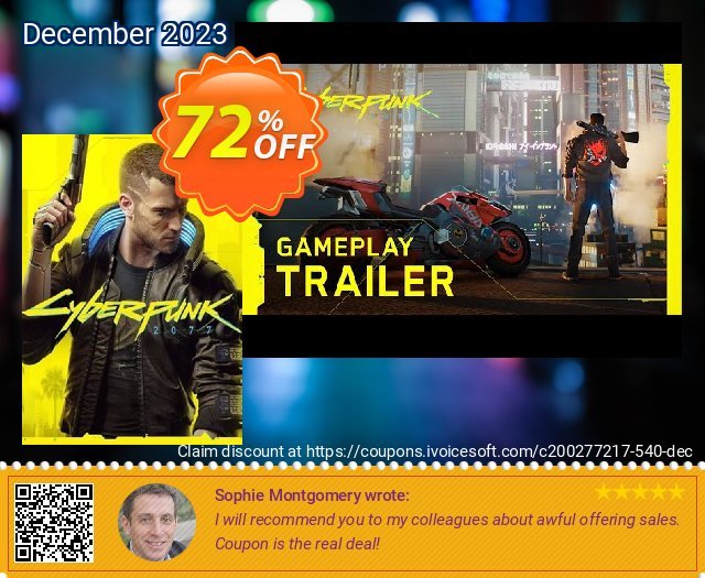 Cyberpunk 2077 PC discount 72% OFF, 2024 World Heritage Day promo. Cyberpunk 2077 PC Deal