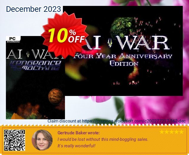 AI War Vengeance Of The Machine PC discount 10% OFF, 2024 Easter Day offering sales. AI War Vengeance Of The Machine PC Deal