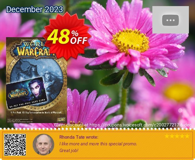 World of Warcraft 60 Day Pre-paid Game Card PC/Mac 可怕的 优惠 软件截图