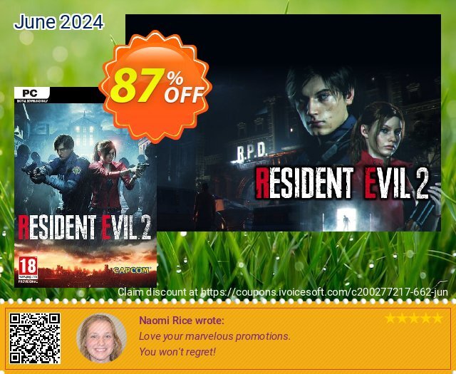Resident Evil 2 / Biohazard RE:2 PC discount 87% OFF, 2024 Easter Day offering sales. Resident Evil 2 / Biohazard RE:2 PC Deal