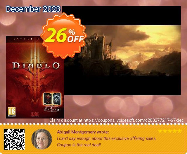Diablo III 3 Battle Chest PC discount 26% OFF, 2024 April Fools Day promo sales. Diablo III 3 Battle Chest PC Deal
