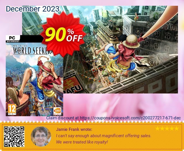 One Piece World Seeker PC discount 90% OFF, 2024 April Fools' Day offering deals. One Piece World Seeker PC Deal