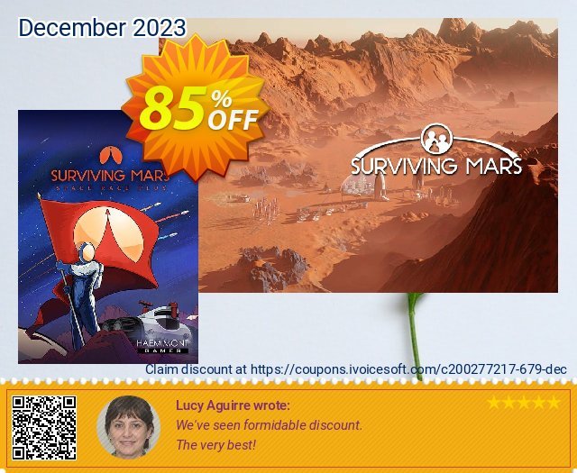 Surviving Mars PC Space Race Plus DLC discount 85% OFF, 2024 Spring offering sales. Surviving Mars PC Space Race Plus DLC Deal
