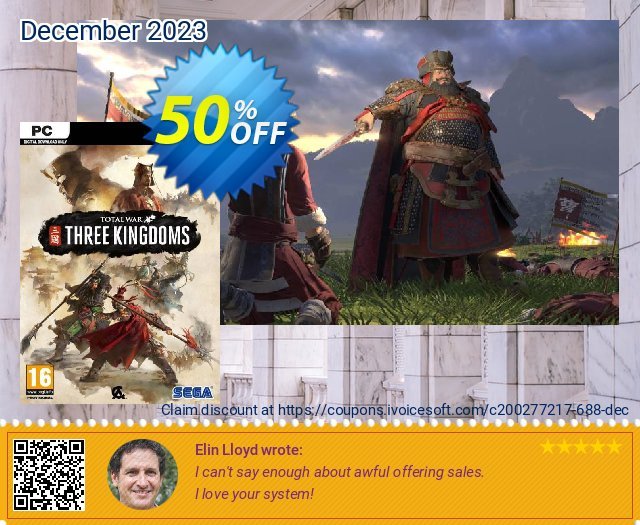 Total War: Three Kingdoms PC (US) 令人难以置信的 产品销售 软件截图