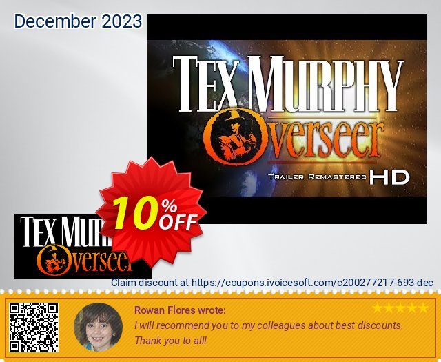 Tex Murphy Overseer PC impresif kupon Screenshot