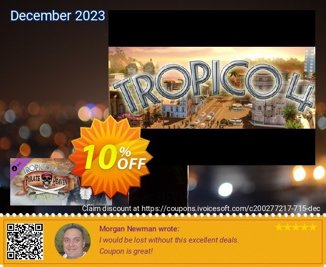 Tropico 4 Pirate Heaven DLC PC discount 10% OFF, 2024 World Heritage Day offering sales. Tropico 4 Pirate Heaven DLC PC Deal