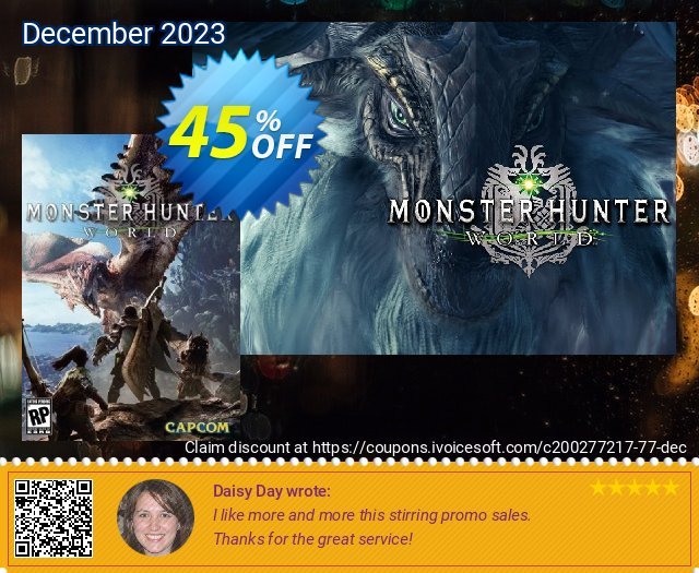 Monster Hunter World Deluxe Edition PC discount 46% OFF, 2022 Memorial Day sales. Monster Hunter World Deluxe Edition PC Deal