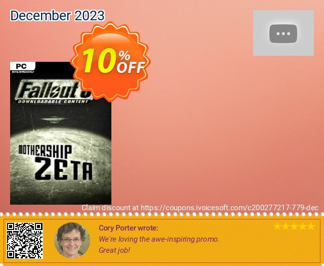 Fallout 3 Mothership Zeta PC formidable Preisnachlass Bildschirmfoto