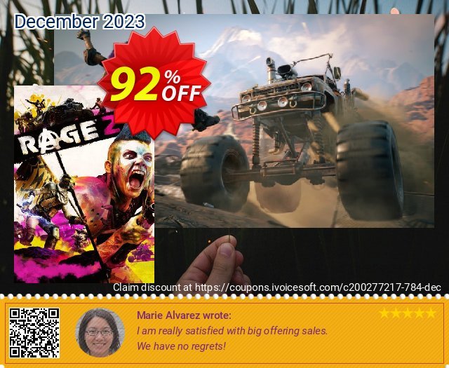 Rage 2 PC (WW) + DLC discount 92% OFF, 2024 World Backup Day offering discount. Rage 2 PC (WW) + DLC Deal