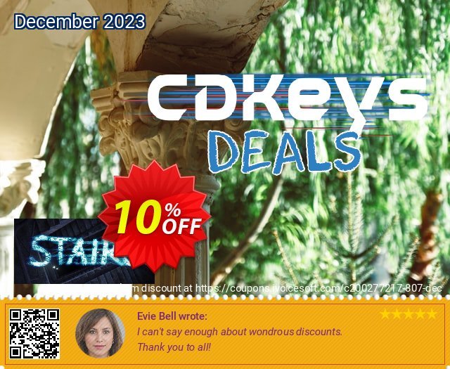 Stairs PC discount 10% OFF, 2024 April Fools Day promo. Stairs PC Deal
