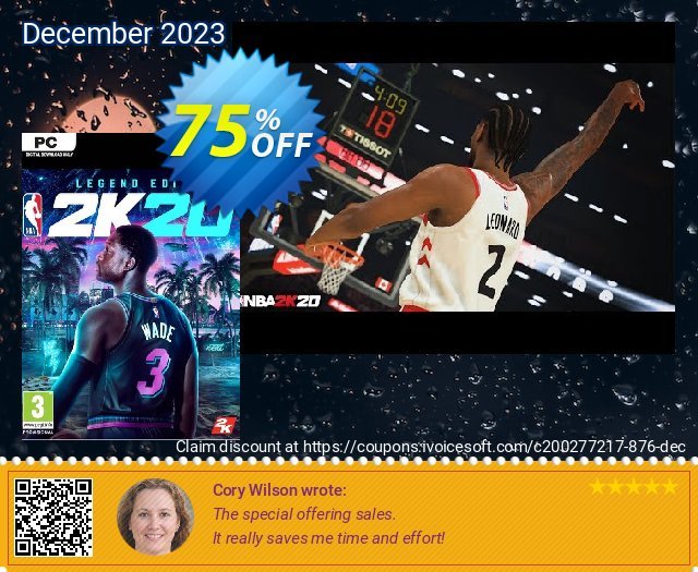 NBA 2K20 Legend Edition PC (EU) discount 75% OFF, 2024 April Fools' Day offer. NBA 2K20 Legend Edition PC (EU) Deal