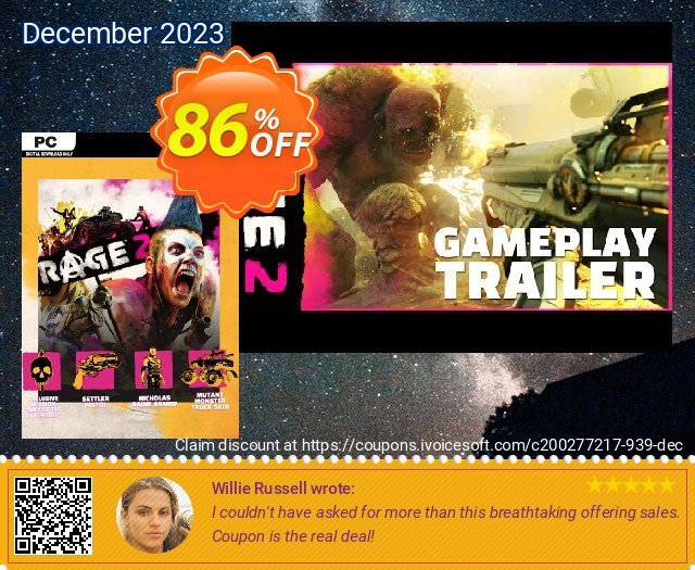 Rage 2 PC DLC (EMEA) discount 86% OFF, 2024 Spring promo. Rage 2 PC DLC (EMEA) Deal