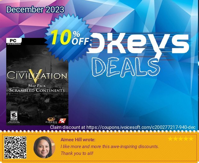 Civilization V Scrambled Continents Map Pack PC discount 10% OFF, 2024 World Heritage Day offering sales. Civilization V Scrambled Continents Map Pack PC Deal