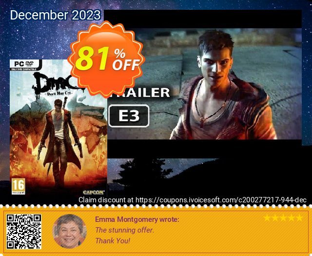 DmC - Devil May Cry (PC) discount 81% OFF, 2024 Spring offering sales. DmC - Devil May Cry (PC) Deal
