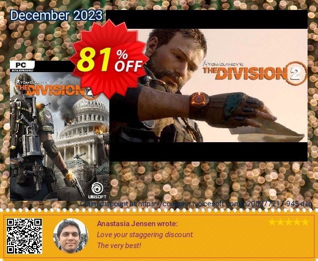 Tom Clancy's The Division 2 PC discount 81% OFF, 2024 World Heritage Day offering sales. Tom Clancy's The Division 2 PC Deal
