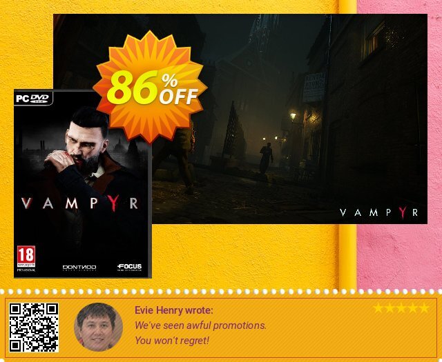 Vampyr PC discount 86% OFF, 2024 April Fools' Day promotions. Vampyr PC Deal