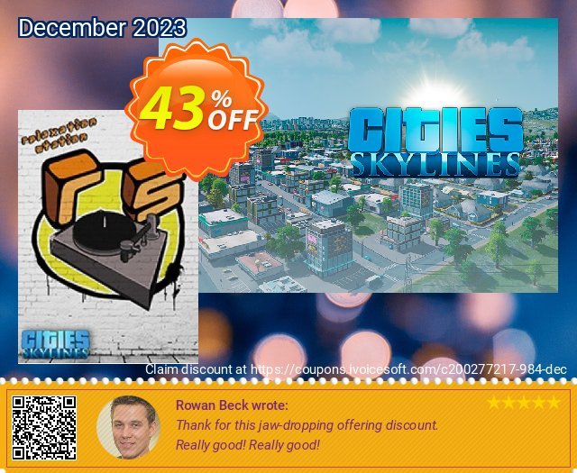 Cities Skylines - Relaxation Station DLC Spesial voucher promo Screenshot