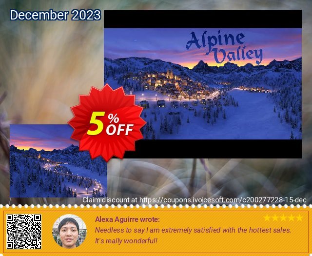 3PlaneSoft Alpine Valley 3D Screensaver exklusiv Nachlass Bildschirmfoto