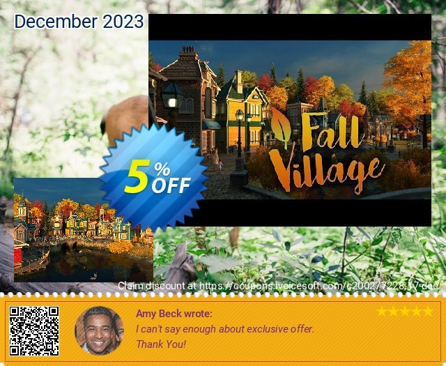 3PlaneSoft Fall Village 3D Screensaver klasse Promotionsangebot Bildschirmfoto
