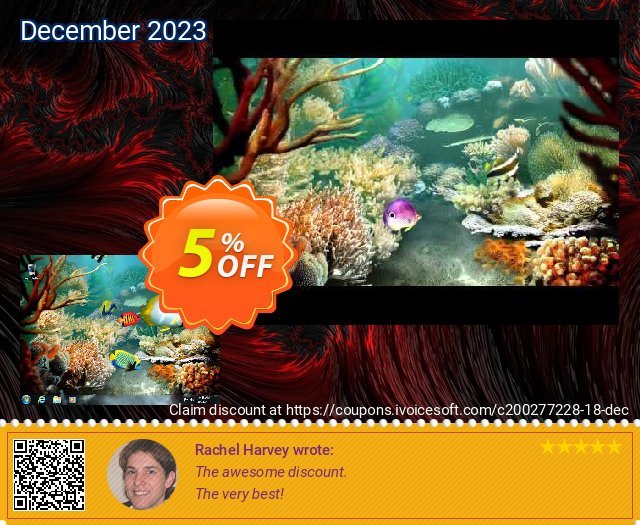 3PlaneSoft Tropical Fish 3D Screensaver Spesial penawaran loyalitas pelanggan Screenshot