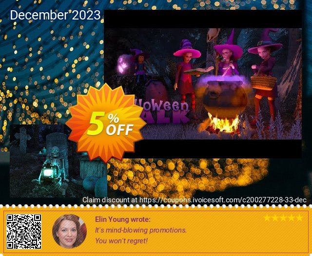 3PlaneSoft Halloween Walk 3D Screensaver beeindruckend Verkaufsförderung Bildschirmfoto