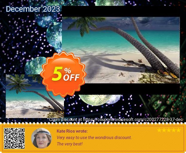 3PlaneSoft Sandy Beach 3D Screensaver impresif kupon Screenshot