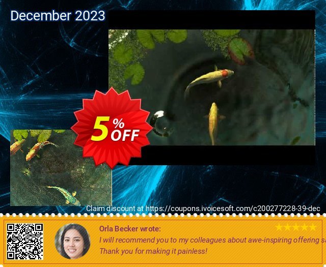 3PlaneSoft Koi Fish 3D Screensaver discount 5% OFF, 2022 Happy New Year offering sales. 3PlaneSoft Koi Fish 3D Screensaver Coupon