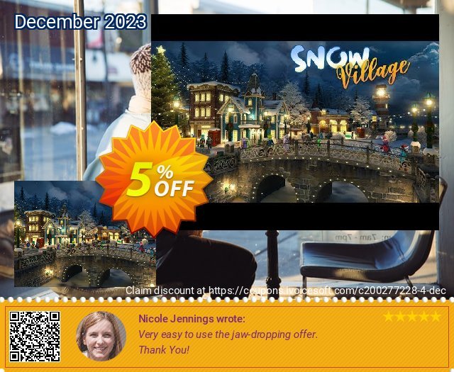 3PlaneSoft Snow Village 3D Screensaver terbaik penawaran deals Screenshot