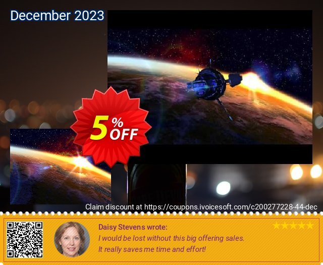 3PlaneSoft Orbital Sunset 3D Screensaver klasse Ermäßigungen Bildschirmfoto