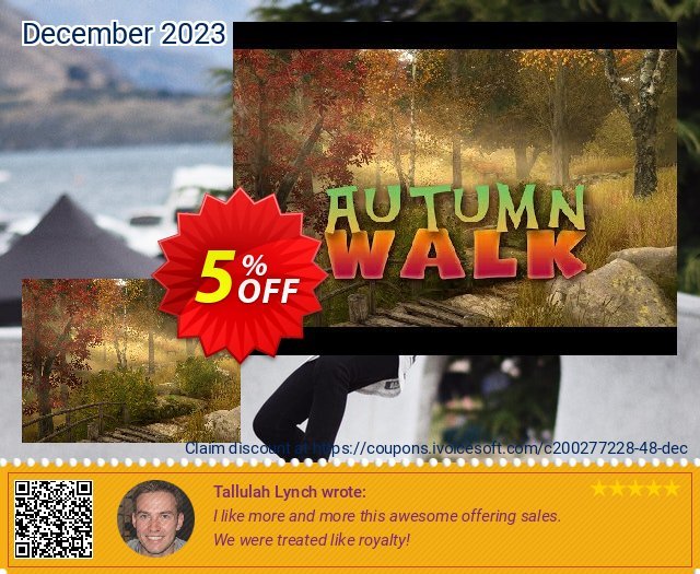 3PlaneSoft Autumn Walk 3D Screensaver discount 5% OFF, 2024 Resurrection Sunday offering deals. 3PlaneSoft Autumn Walk 3D Screensaver Coupon